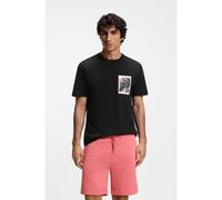 BOSS Cotton-jersey T-shirt with graphic print - Style Te_Board, 50561853 Black S