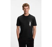 BOSS Mens Regular Fit Te Footprint T-Shirt - Colour: 001 Black - Size: Medium