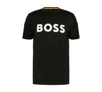 BOSS Mens Thinking 1 Cotton-Jersey T-Shirt with Rubber-Print Logo