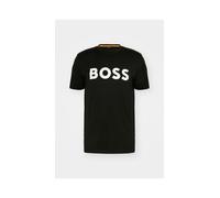 BOSS Cotton-jersey T-shirt with Large Logo Print (Black, L)