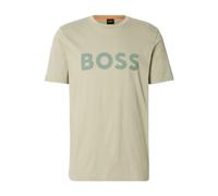 BOSS Cotton-Jersey T-shirt with Large Logo Print - Green