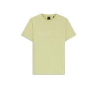 Boss Cotton-jersey T-shirt with Large Logo Print - Medium Beige