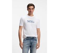 BOSS Cotton-jersey T-shirt with logo artwork - Style Te_Effect, 50571286 White XXL