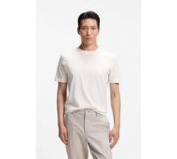 BOSS Cotton-jersey T-shirt with logo detail - Style Thompson 01, 50565995 Natural M