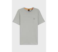 Boss Cotton Jersey T-shirt with Logo Patch - Light Grey