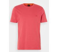Boss Cotton Jersey T-shirt with Logo Patch - Light/Pastel Red