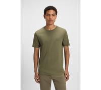 BOSS Cotton-jersey T-shirt with logo patch - Style Tales, 50508584 Olive S