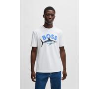 BOSS Cotton-jersey T-shirt with photo print - Style Te_Bossfish, 50539196 White L