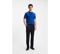BOSS Cotton-jersey T-shirt with striped cuffs - Style Thompson 250_IN, 50560044 Blue L