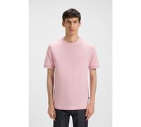 BOSS Cotton-jersey T-shirt with striped cuffs - Style Thompson 250_IN, 50560044 light pink XXL