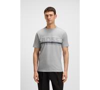 BOSS Mens Iconic Zone Tee T-Shirt - Colour: 042 Silver - Size: XXL