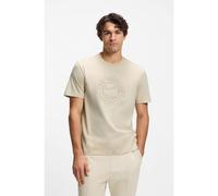 Boss Logo Short Sleeve T-shirt Beige XL Men