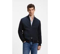 BOSS Cotton-knit hybrid jacket with bomber collar - Style C-Levaio, 50565508 Dark Blue M