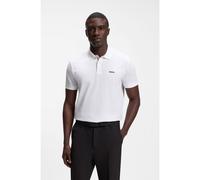 BOSS Cotton-piqué polo shirt with all-over print - Style PL_GOC Birdie 3, 50559355 White M