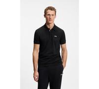 BOSS Cotton-piqué polo shirt with all-over print - Style PL_GOC Swing AO, 50564801 Black XL