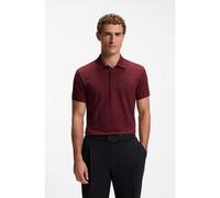 BOSS Cotton-piqué polo shirt with all-over print - Style PL_GOC Swing AO, 50564801 Dark Red S