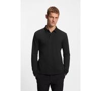 BOSS Cotton-piqué polo shirt with contrast logo - Style Plisy, 50536609 Black 5XL