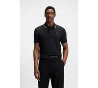 BOSS Cotton-piqué polo shirt with logo detail - Style Parlay 190, 50494697 Black S