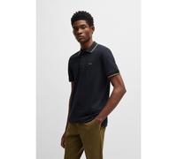 BOSS Cotton-piqué polo shirt with logo detail - Style Parlay 190, 50494697 Dark Blue S