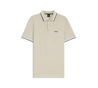 BOSS Paddy Regular Fit Tipping Polo Shirt, Light Beige, Size 3Xl, Men Light Beige