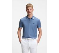 BOSS Cotton piqué polo shirt with logo details - Style Paddy, 50469055 Blue 6XL