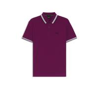 BOSS Cotton piqué polo shirt with logo details - Style Paddy, 50469055 Dark pink L