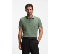 BOSS Cotton piqué polo shirt with logo details - Style Paddy, 50469055 Green L