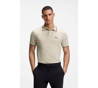 BOSS Cotton piqué polo shirt with logo details - Style Paddy, 50469055 Light Beige 5XL