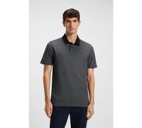 BOSS Cotton-piqué polo shirt with logo print - Style PeoxfordNew, 50507814 Dark Grey M