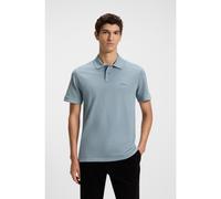 BOSS Cotton-piqué polo shirt with logo print - Style Prime, 50507813 Light Blue L