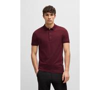 BOSS Cotton-piqué slim-fit polo shirt with tonal logo - Style Paule 4, 50506195 Dark Red XXXL