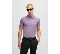 BOSS Cotton-piqué slim-fit polo shirt with tonal logo - Style Paule 4, 50506195 Light Purple S