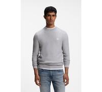BOSS Cotton-piqué sweater with logo patch - Style Anion_S, 50527584 Light Grey XXL