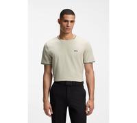 BOSS Stretch-cotton T-shirt with stripes and logo - Style Taul, 50521245 Light Beige 4XL