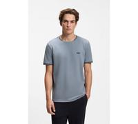 BOSS Cotton-piqué T-shirt with striped jacquard trims - Style Taul, 50521245 Grey XL