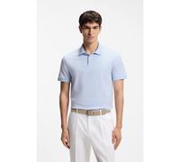 BOSS Cotton polo shirt with bubble structure - Style H-Parlay 102, 50555172 Light Blue