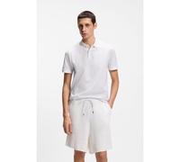 BOSS Cotton polo shirt with jacquard pattern - Style H-Parlay 233, 50558855 White M