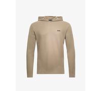 Boss Cotton Rich Waffle Hoodie Brown