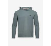 Boss Cotton Rich Waffle Long Sleeve Hoodie Dark Green