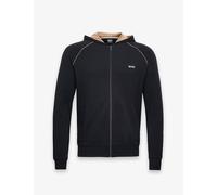 Boss Cotton Rich Zip Up Hooded Jacket Black