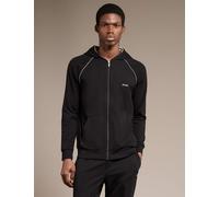 Boss Cotton Rich Zip Up Hoodie Black