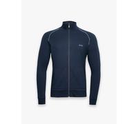 Boss Cotton Rich Zip Up Jacket Navy