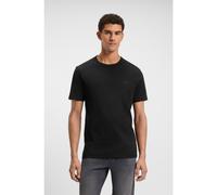 BOSS Cotton slub T-shirt with logo detail - Style Tegood, 50508243 Black L