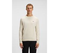 BOSS Cotton sweater with contrast details - Style K_Ever-X CN, 50541940 Natural M