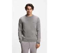 BOSS Cotton sweater with contrast logo - Style KN_Ever-X CN, 50556145 Grey S