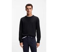 BOSS Cotton sweater with embroidered logo - Style Upacas-L, 50556344 Black L