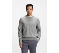 BOSS Cotton sweater with embroidered logo - Style Upacas-L, 50556344 Grey L