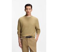 BOSS Cotton sweater with knitted structure - Style H-Imberto, 50545283 Beige XXXL