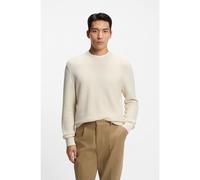 BOSS Cotton sweater with knitted structure - Style H-Imberto, 50545283 Natural L