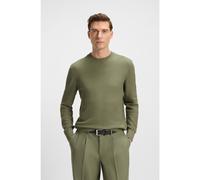BOSS Cotton sweater with knitted structure - Style H-Imberto, 50545283 Olive M